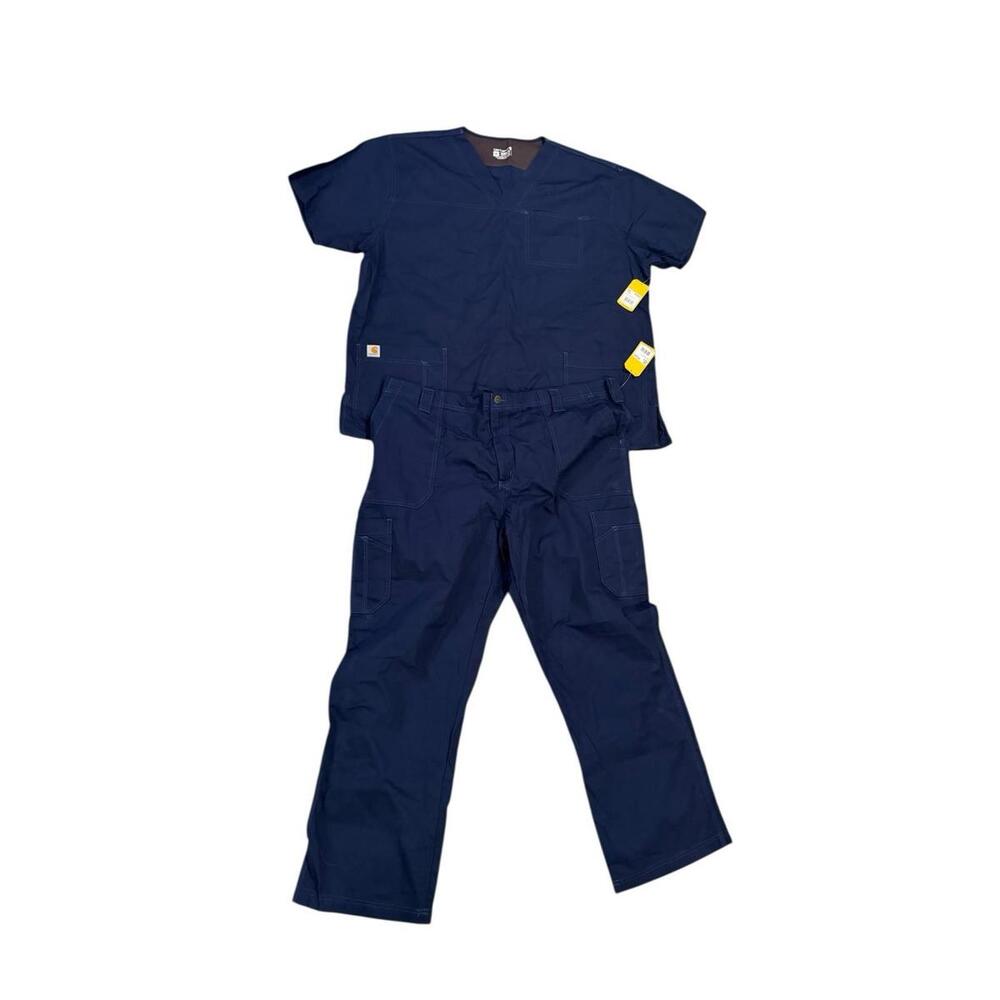 Carhartt Men’s Scrub Set Navy Blue Size 2xl